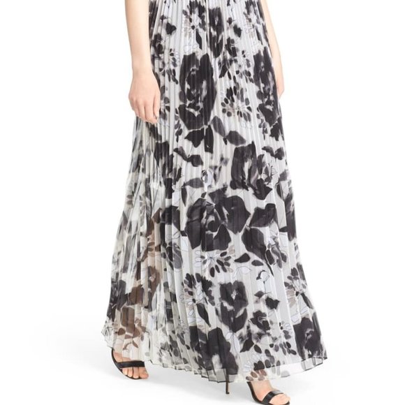 NEW ✨ St.John Pleated Floral Maxi Dress 14 - Picture 3 of 8